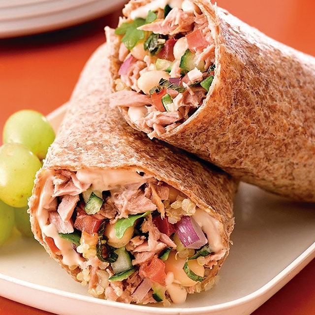 Wrap de judías blancas y atún Wrap de judías blancas y atún